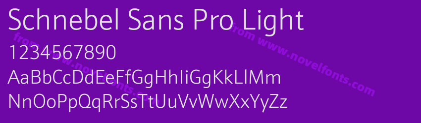 Schnebel Sans Pro LightPreview Schnebel Sans Pro LightPreview