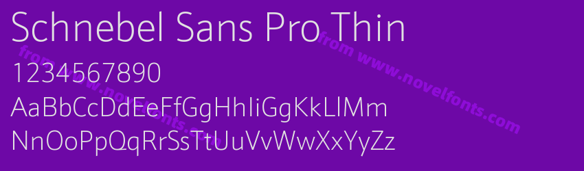 Schnebel Sans Pro ThinPreview Schnebel Sans Pro ThinPreview
