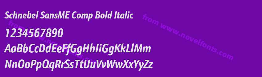 Schnebel SansME Comp Bold ItalicPreview Schnebel SansME Comp Bold ItalicPreview