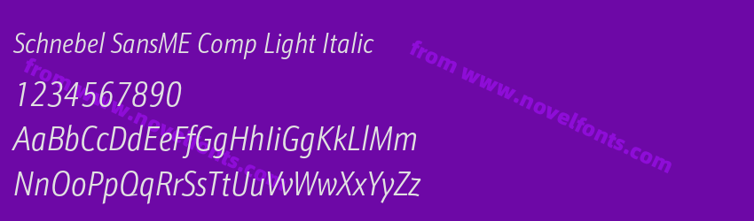 Schnebel SansME Comp Light ItalicPreview Schnebel SansME Comp Light ItalicPreview