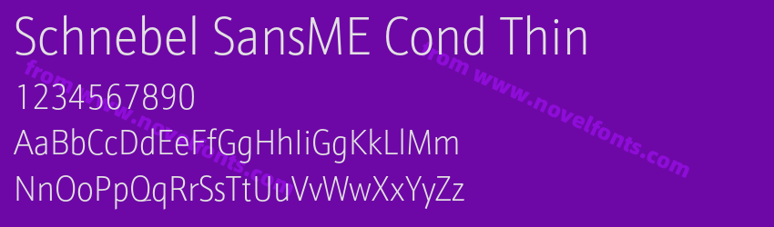 Schnebel SansME Cond ThinPreview Schnebel SansME Cond ThinPreview