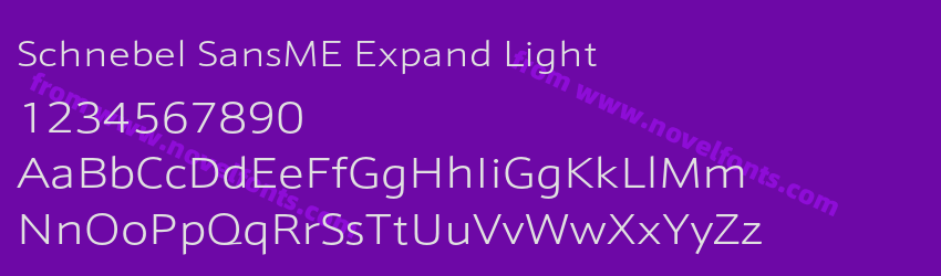 Schnebel SansME Expand LightPreview Schnebel SansME Expand LightPreview