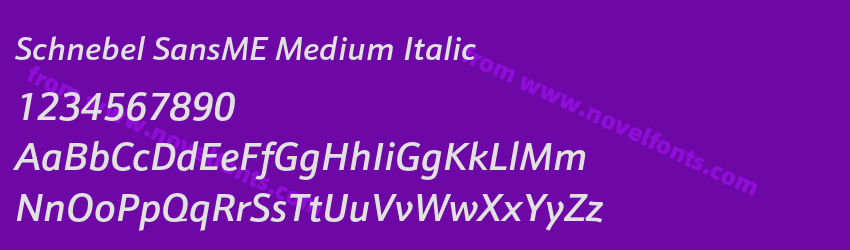 Schnebel SansME Medium ItalicPreview Schnebel SansME Medium ItalicPreview