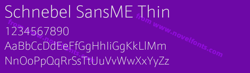Schnebel SansME ThinPreview Schnebel SansME ThinPreview