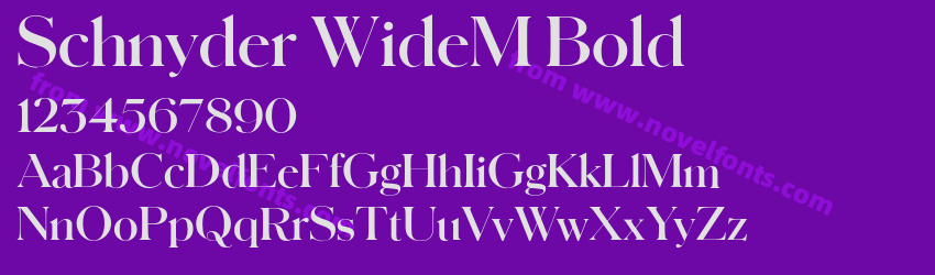 Schnyder WideM BoldPreview Schnyder WideM BoldPreview