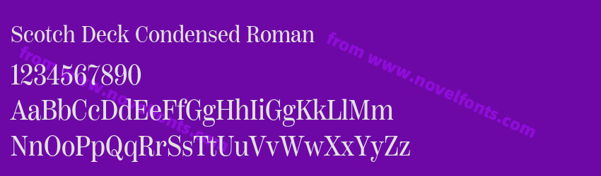 Scotch Deck Condensed RomanPreview Scotch Deck Condensed RomanPreview