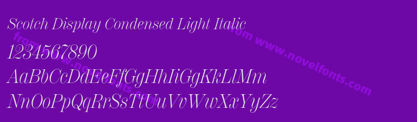 Scotch Display Condensed Light ItalicPreview Scotch Display Condensed Light ItalicPreview
