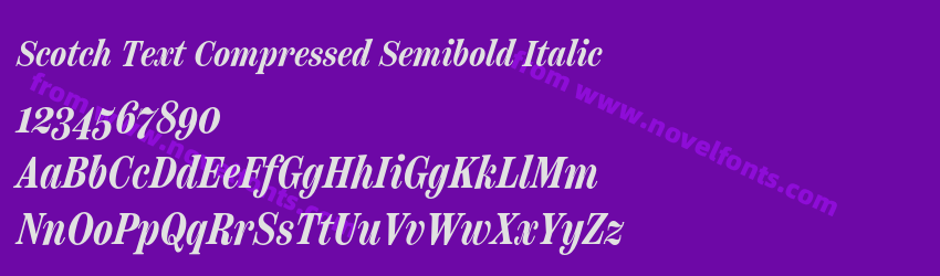 Scotch Text Compressed Semibold ItalicPreview Scotch Text Compressed Semibold ItalicPreview