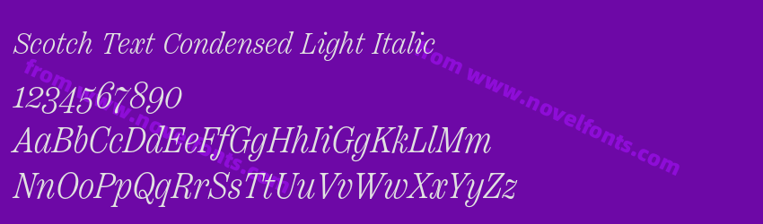 Scotch Text Condensed Light ItalicPreview Scotch Text Condensed Light ItalicPreview