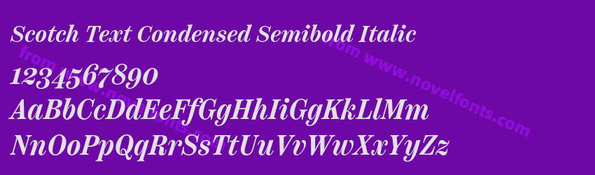 Scotch Text Condensed Semibold ItalicPreview Scotch Text Condensed Semibold ItalicPreview