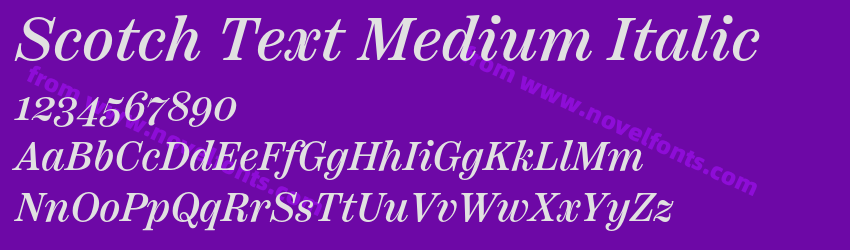 Scotch Text Medium ItalicPreview Scotch Text Medium ItalicPreview
