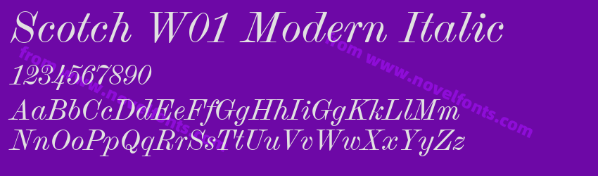 Scotch W01 Modern ItalicPreview Scotch W01 Modern ItalicPreview