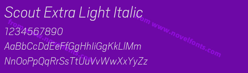 Scout Extra Light ItalicPreview Scout Extra Light ItalicPreview