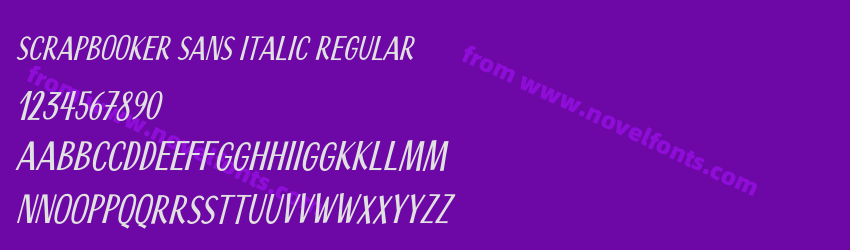 Scrapbooker Sans Italic RegularPreview Scrapbooker Sans Italic RegularPreview