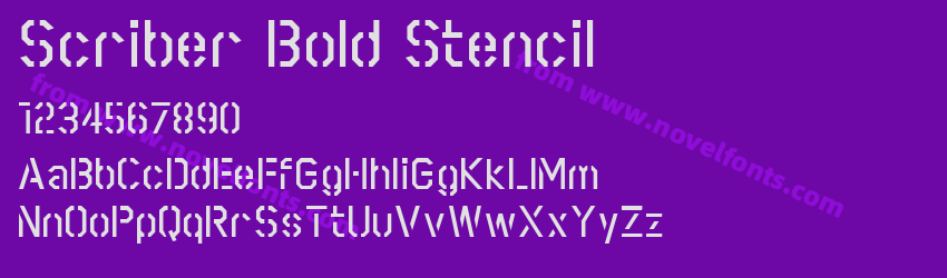 Scriber Bold StencilPreview Scriber Bold StencilPreview