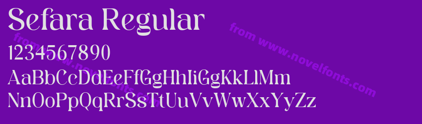 Sefara RegularPreview Sefara RegularPreview