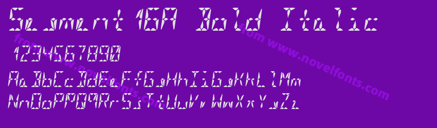 Segment16A Bold ItalicPreview Segment16A Bold ItalicPreview