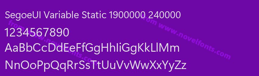 SegoeUI Variable Static 1900000 240000Preview SegoeUI Variable Static 1900000 240000Preview
