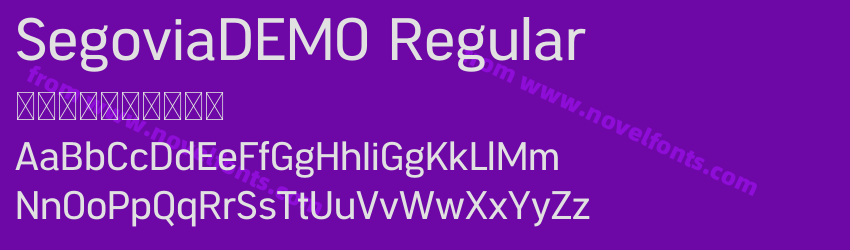 SegoviaDEMO RegularPreview SegoviaDEMO RegularPreview