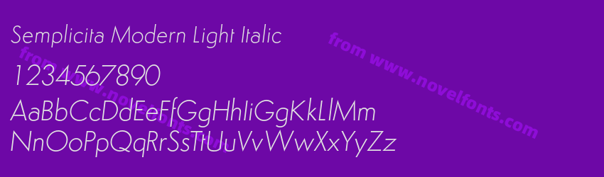 Semplicita Modern Light ItalicPreview Semplicita Modern Light ItalicPreview