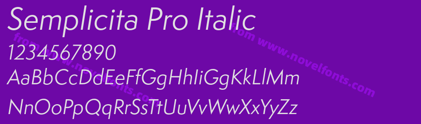 Semplicita Pro ItalicPreview Semplicita Pro ItalicPreview