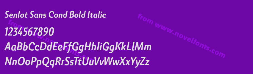 Senlot Sans Cond Bold ItalicPreview Senlot Sans Cond Bold ItalicPreview