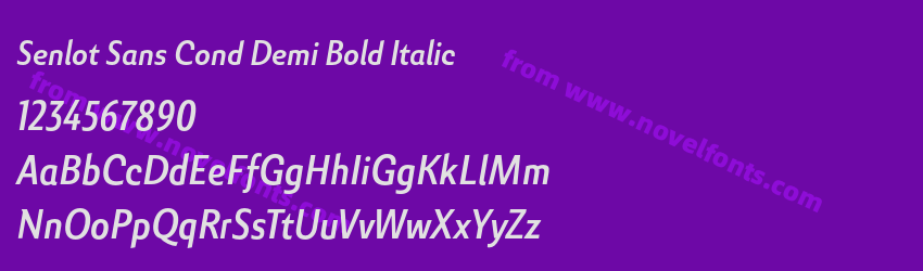 Senlot Sans Cond Demi Bold ItalicPreview Senlot Sans Cond Demi Bold ItalicPreview