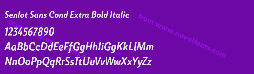 Senlot Sans Cond Extra Bold ItalicPreview Senlot Sans Cond Extra Bold ItalicPreview