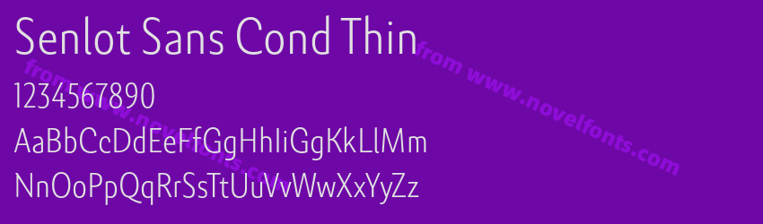 Senlot Sans Cond ThinPreview Senlot Sans Cond ThinPreview