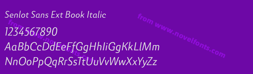 Senlot Sans Ext Book ItalicPreview Senlot Sans Ext Book ItalicPreview