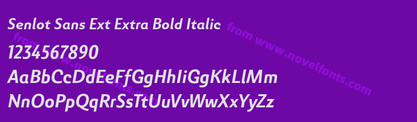 Senlot Sans Ext Extra Bold ItalicPreview Senlot Sans Ext Extra Bold ItalicPreview