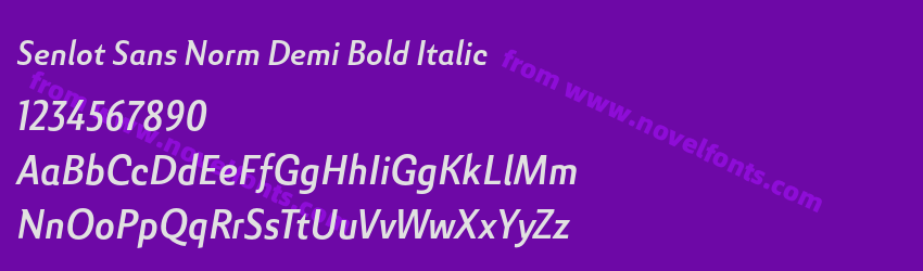 Senlot Sans Norm Demi Bold ItalicPreview Senlot Sans Norm Demi Bold ItalicPreview