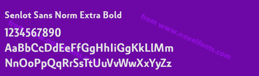 Senlot Sans Norm Extra BoldPreview Senlot Sans Norm Extra BoldPreview