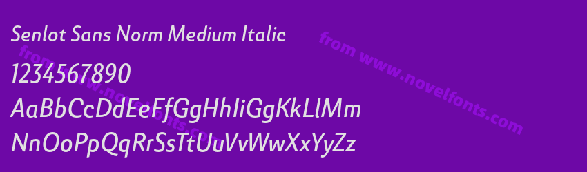 Senlot Sans Norm Medium ItalicPreview Senlot Sans Norm Medium ItalicPreview