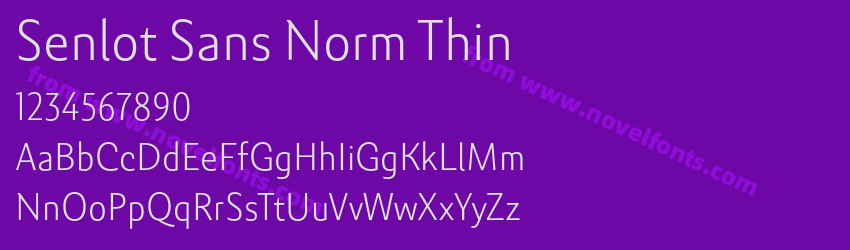 Senlot Sans Norm ThinPreview