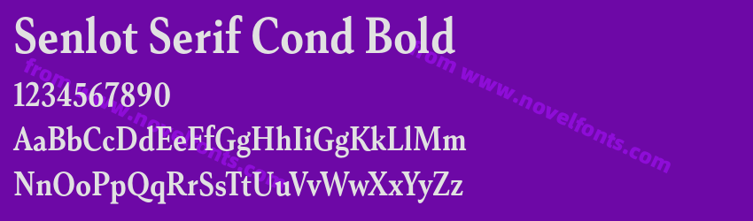 Senlot Serif Cond BoldPreview Senlot Serif Cond BoldPreview