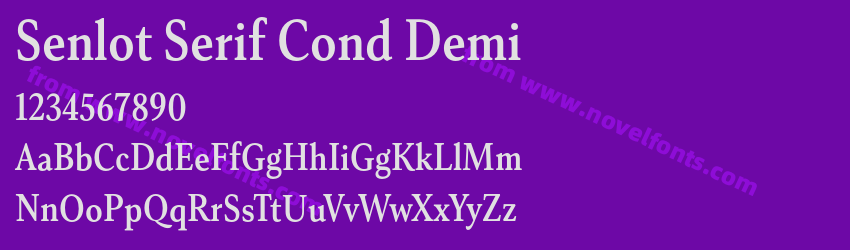 Senlot Serif Cond DemiPreview Senlot Serif Cond DemiPreview