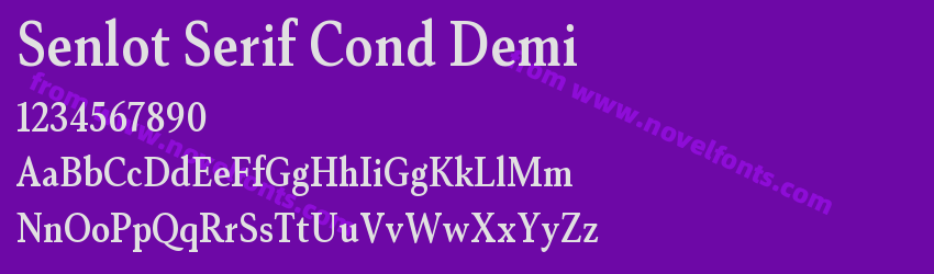 Senlot Serif Cond DemiPreview