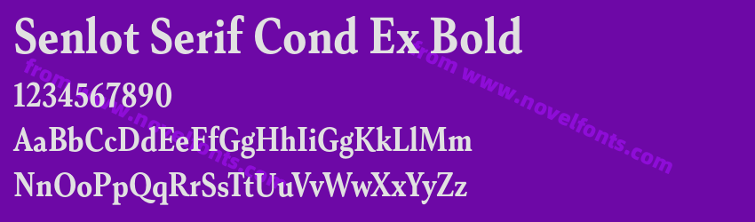 Senlot Serif Cond Ex BoldPreview Senlot Serif Cond Ex BoldPreview