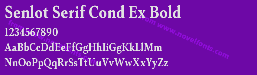 Senlot Serif Cond Ex BoldPreview Senlot Serif Cond Ex BoldPreview