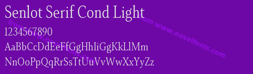 Senlot Serif Cond LightPreview Senlot Serif Cond LightPreview