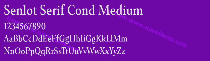 Senlot Serif Cond MediumPreview Senlot Serif Cond MediumPreview