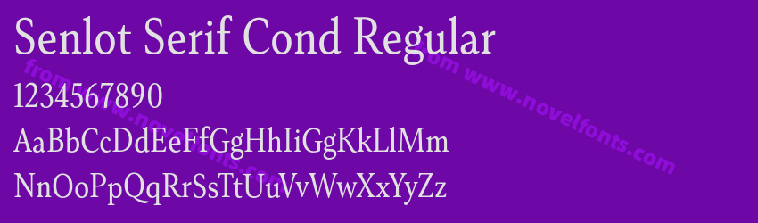 Senlot Serif Cond RegularPreview Senlot Serif Cond RegularPreview