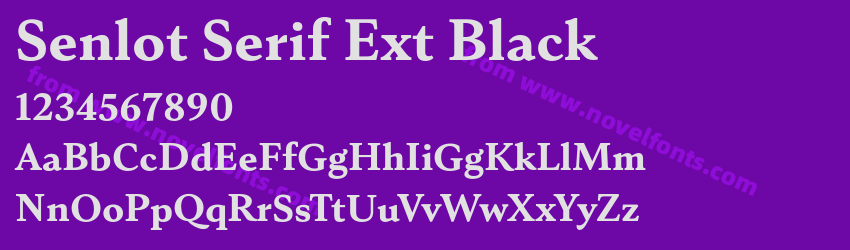 Senlot Serif Ext BlackPreview Senlot Serif Ext BlackPreview