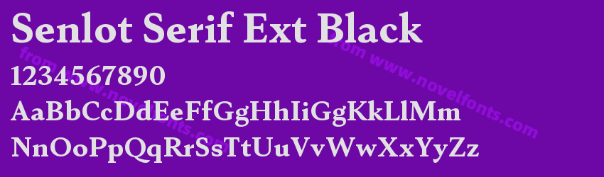 Senlot Serif Ext BlackPreview Senlot Serif Ext BlackPreview
