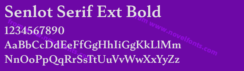 Senlot Serif Ext BoldPreview Senlot Serif Ext BoldPreview
