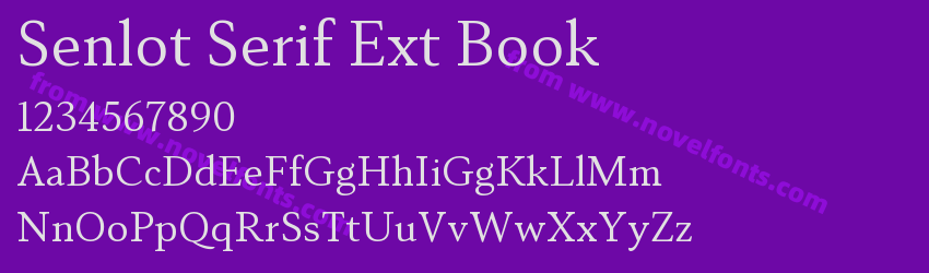 Senlot Serif Ext BookPreview Senlot Serif Ext BookPreview