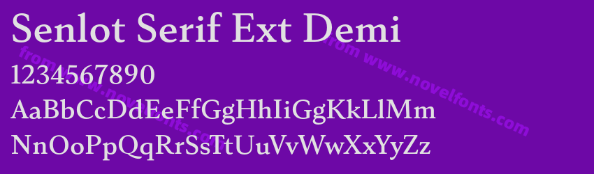 Senlot Serif Ext DemiPreview Senlot Serif Ext DemiPreview