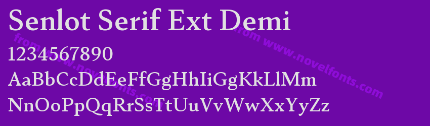 Senlot Serif Ext DemiPreview Senlot Serif Ext DemiPreview