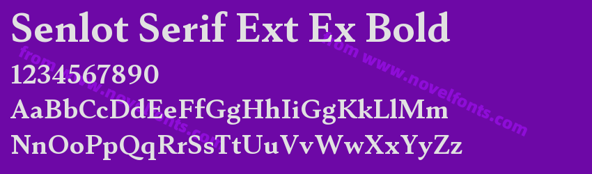 Senlot Serif Ext Ex BoldPreview Senlot Serif Ext Ex BoldPreview